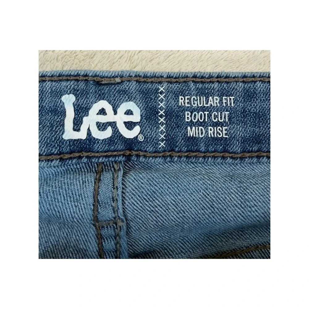 Lee Regular Fit Bootcut Jeans Medium‎ Wash Mid Rise Denim Womens 6M 28x30